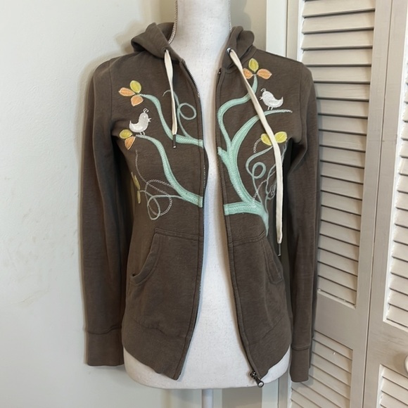 ELEMENT brown embroidered sweatshirt/Hoodie. size small - Picture 1 of 11